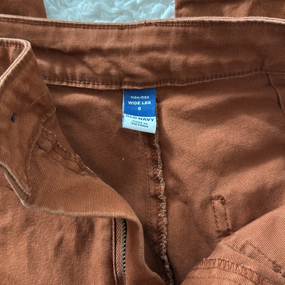 Wide leg, high-rise old, navy pants - Picture 4 of 4